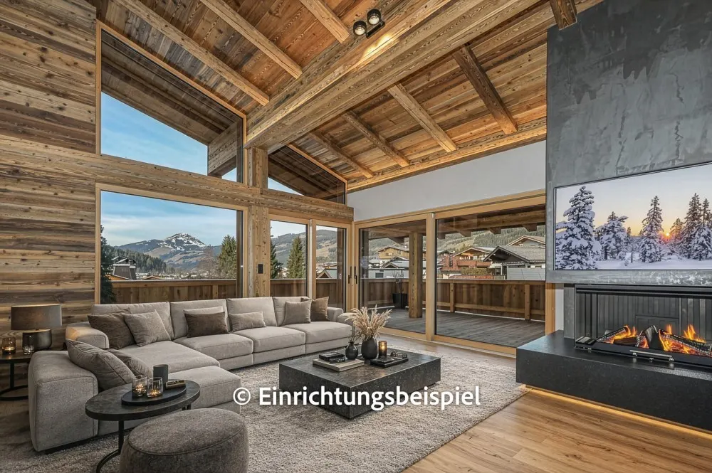 KITZIMMO-Exklusives Neubau-Penthouse mit Ski/in-Ski/out - Immobilien Kirchberg.