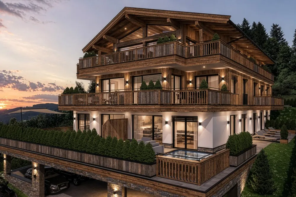 KITZIMMO-Luxuswohnungen in Top-Sonnen-Ruhelage kaufen - Immobilien Kirchberg.