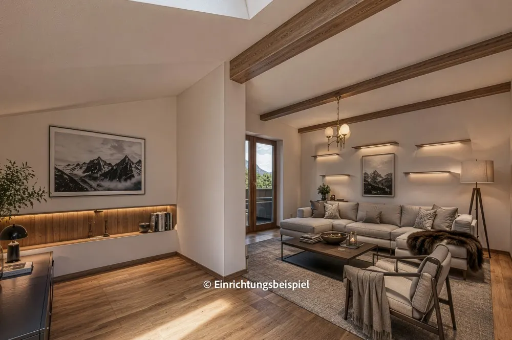 KITZIMMO-Dachgeschosswohnung in Ruhelage mit Kaiserblick kaufen - Immobilien Oberndorf.