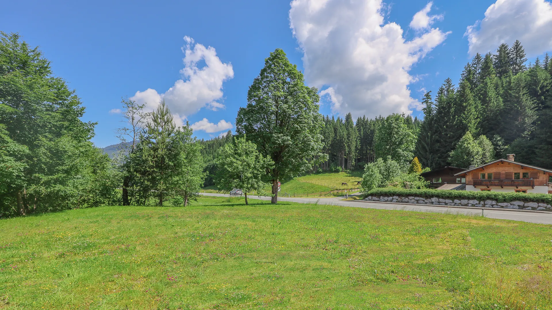 KITZIMMO-Baugrundstück mit Baugenehmigung in Aurach bei Kitzbühel.