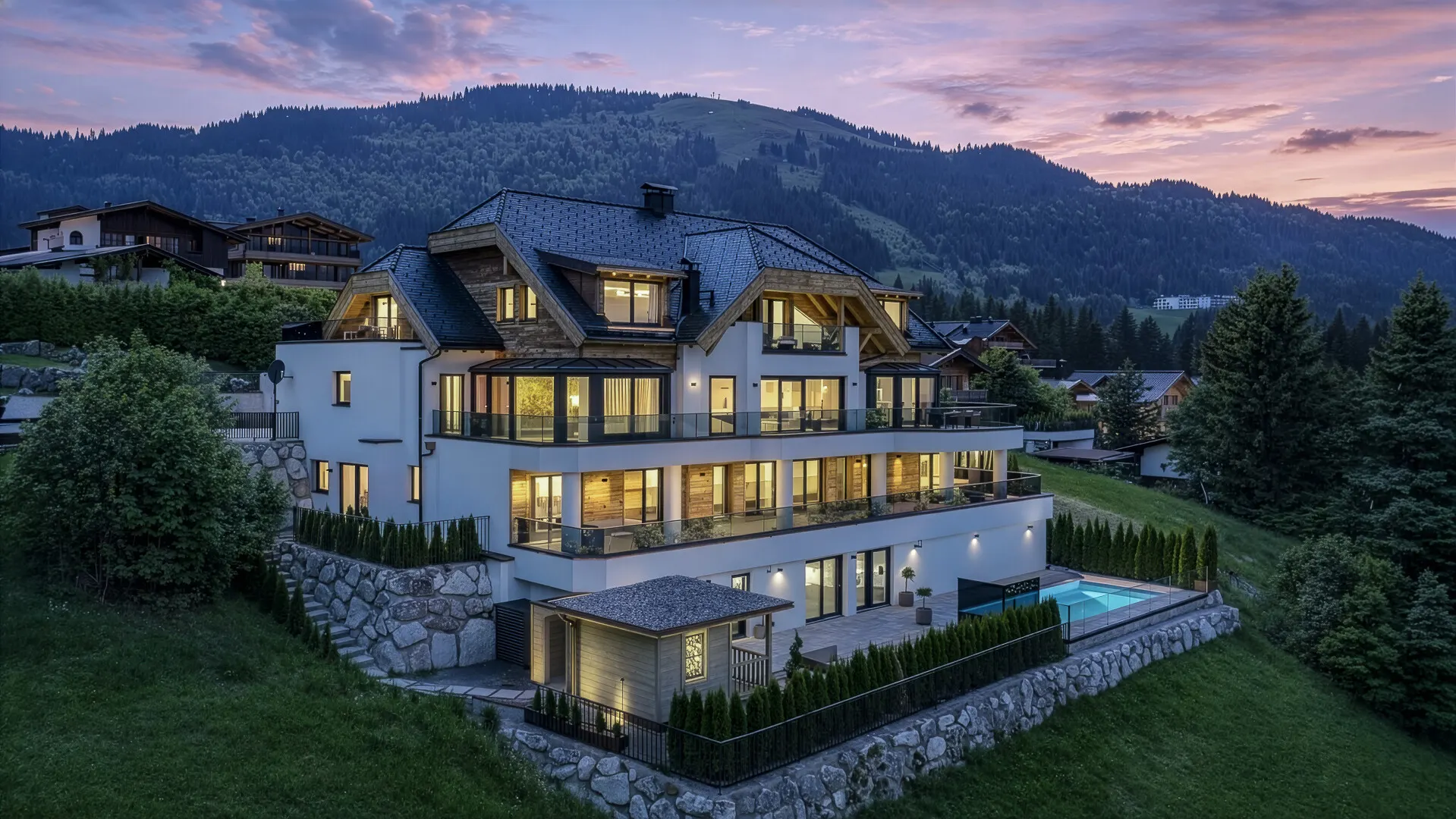 KITZIMMO-Luxusvilla mit Pool und Kaiserblick kaufen - Immobilien Ellmau.