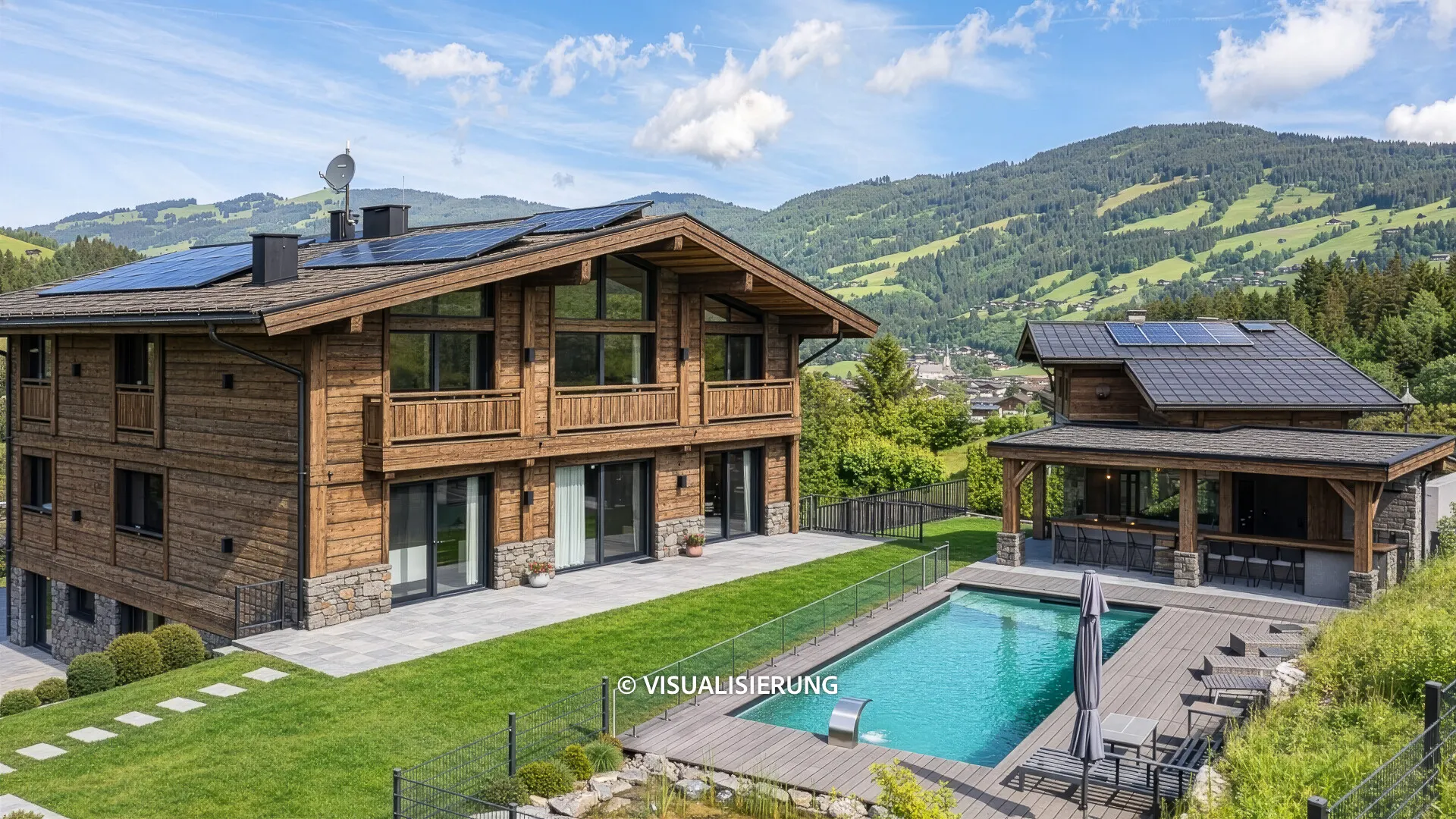 KITZIMMO-Luxusvilla mit Freizeitwohnsitz kaufen - Immobilien Kirchberg in Tirol.